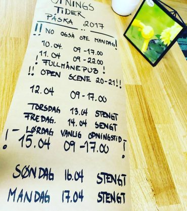 Opningstider Påska 2017