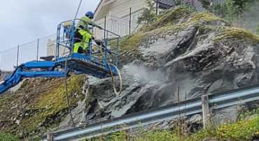 Fjellsikring i Hamnavegen